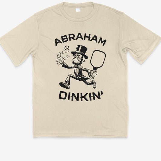 Abraham Dinkin performance t-shirt in sand color 
